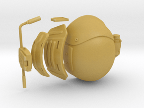 Marine Helmet 1:10 scale in Tan Fine Detail Plastic