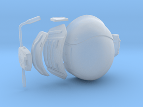 Marine Helmet 1:10 scale in Clear Ultra Fine Detail Plastic
