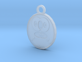 Rowlet Pendant in Clear Ultra Fine Detail Plastic