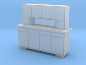 TT Cupboard 4 Doors - 1:120 in Clear Ultra Fine Detail Plastic