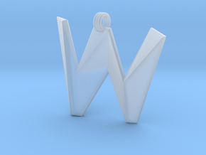 Distorted letter W in Clear Ultra Fine Detail Plastic