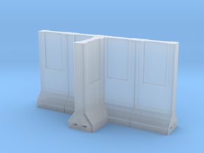 Concrete Retaining Wall - T Configuration in Clear Ultra Fine Detail Plastic