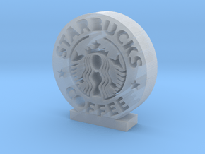 Starbucks Logo in Tan Fine Detail Plastic