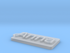 Name Tag Anna Key chain Fob Zipper Tag 2x1x02in in Clear Ultra Fine Detail Plastic