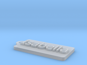 Name Tag Isabella Key chain Fob Zipper 2x1x02in in Clear Ultra Fine Detail Plastic