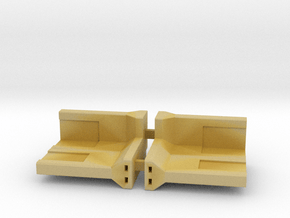 Concrete Retaining Wall - 90° Corner (pair) in Tan Fine Detail Plastic