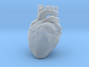 Heart Shaped Box in Clear Ultra Fine Detail Plastic
