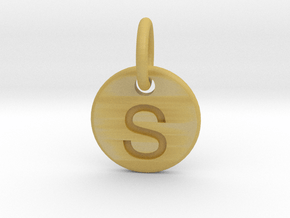 Initials Of Your Choice - S in Tan Fine Detail Plastic