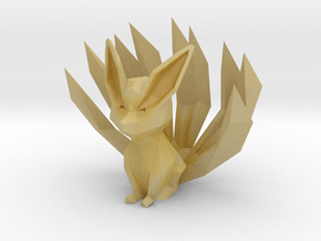 Low-poly Nine-Tailed Fox in Tan Fine Detail Plastic