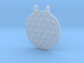 Flower Of Life Pendant (2 Loops) in Clear Ultra Fine Detail Plastic