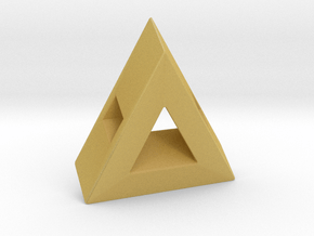 40 Degree ::: Triangle Pendant ::: v.01 in Tan Fine Detail Plastic