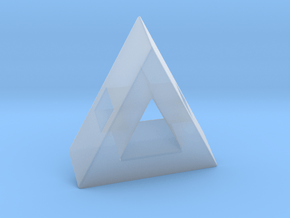 40 Degree ::: Triangle Pendant ::: v.01 in Clear Ultra Fine Detail Plastic
