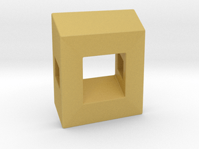 40 Degree ::: Square Pendant ::: v.01 in Tan Fine Detail Plastic