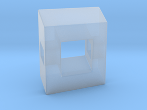 40 Degree ::: Square Pendant ::: v.01 in Clear Ultra Fine Detail Plastic