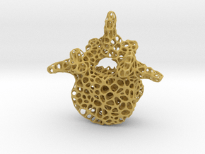 Voronoi Spine L4 bone in Tan Fine Detail Plastic