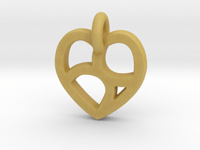 Lover's 69 Heart in Tan Fine Detail Plastic