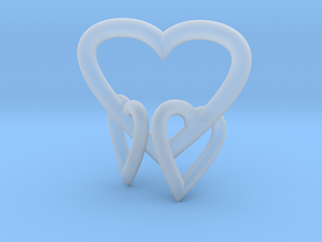Heart Pendant in Clear Ultra Fine Detail Plastic
