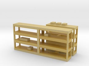 Shelving With Clutter in Tan Fine Detail Plastic