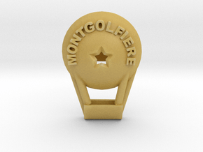 Montgolfiére Realistic Button in Tan Fine Detail Plastic