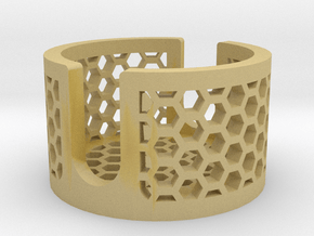Concrete Coaster  M-Holder Mini Set 3.5"  in Tan Fine Detail Plastic