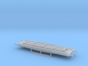 Flat wagon for yard workers use in Clear Ultra Fine Detail Plastic