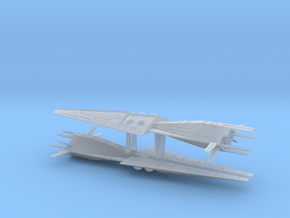 2x Galactic Scout Ships, New Albion in Clear Ultra Fine Detail Plastic
