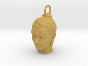 Gandhara Buddha Keychains 2 inches tall in Tan Fine Detail Plastic