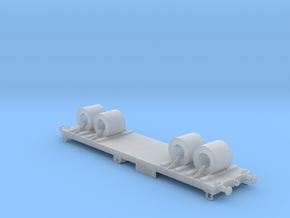 Flat wagon with load #1 in Clear Ultra Fine Detail Plastic