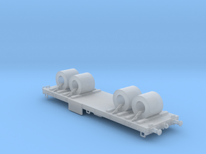Flat wagon with load #2 in Clear Ultra Fine Detail Plastic