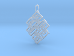 Endless Knot Religious Pendant Charm in Clear Ultra Fine Detail Plastic