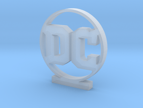 DC Logo in Clear Ultra Fine Detail Plastic
