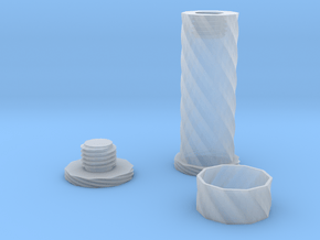 Fidget Twister  in Clear Ultra Fine Detail Plastic