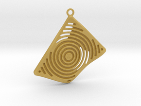 3D Printed Contemporary Pendant 03 - OMD3d.com in Tan Fine Detail Plastic