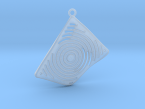 3D Printed Contemporary Pendant 03 - OMD3d.com in Clear Ultra Fine Detail Plastic