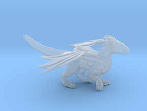 Curious Dragon  in Clear Ultra Fine Detail Plastic