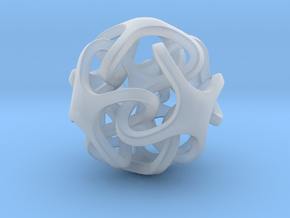 Interlocking Ball based on Cube in Clear Ultra Fine Detail Plastic