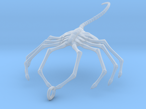 FaceHugger Pendant in Clear Ultra Fine Detail Plastic