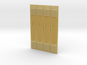 1/24 - Block of 4 Locker Fronts in Tan Fine Detail Plastic