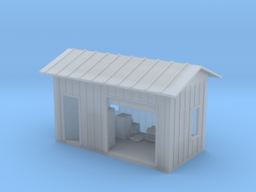 HO Shed With Lighting in Clear Ultra Fine Detail Plastic