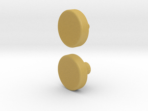 Spinner button in Tan Fine Detail Plastic