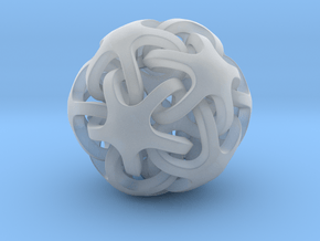Interlocking Ball based on Dodecahedron in Clear Ultra Fine Detail Plastic