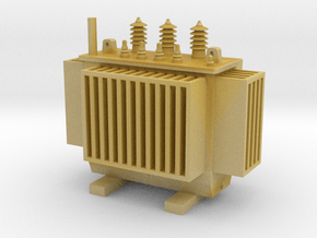 Electric Transformer H0 Scale 1:87 in Tan Fine Detail Plastic