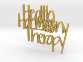 Health Harmony Therapy Logo in Tan Fine Detail Plastic