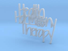 Health Harmony Therapy Logo in Clear Ultra Fine Detail Plastic