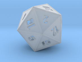 D20 - Simple Hollow in Clear Ultra Fine Detail Plastic
