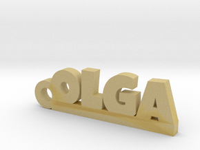 OLGA Keychain Lucky in Tan Fine Detail Plastic