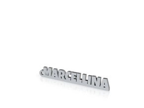 MARCELLINA Keychain Lucky in Clear Ultra Fine Detail Plastic
