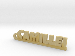 CAMILLEI Keychain Lucky in Tan Fine Detail Plastic