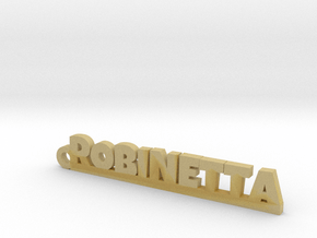 ROBINETTA Keychain Lucky in Tan Fine Detail Plastic