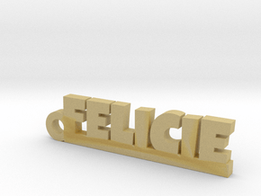 FELICIE Keychain Lucky in Tan Fine Detail Plastic